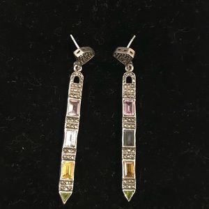 Sterling silver, marcasite earrings